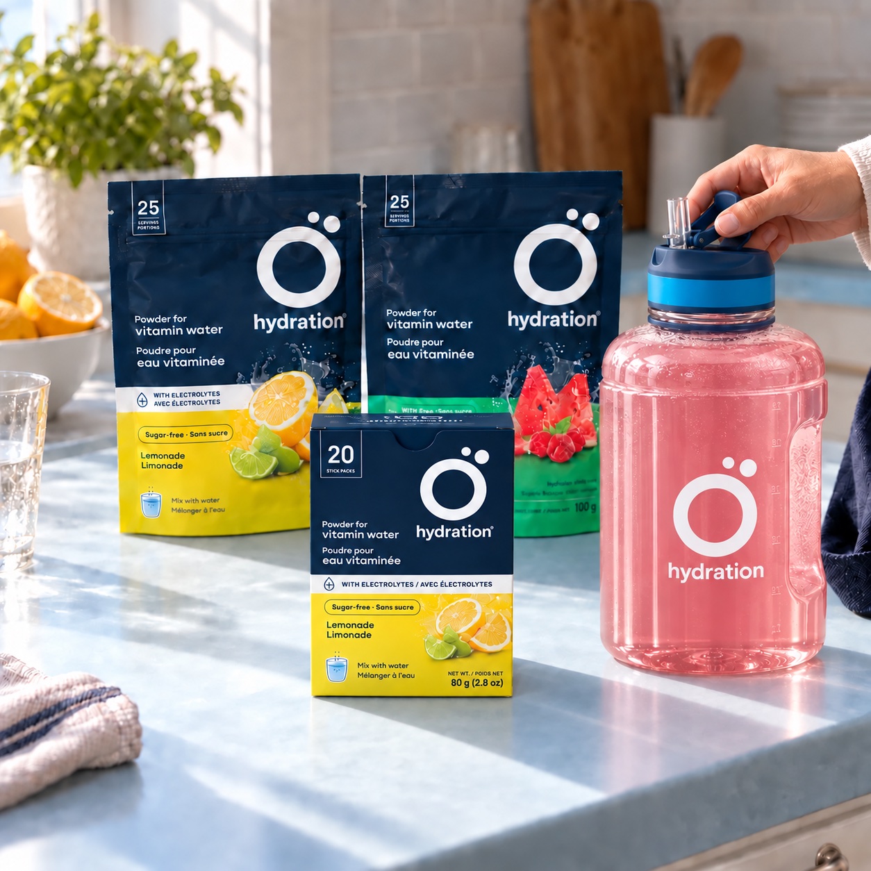 Ö Hydration Day Kit: two bags, twenty sticks and the 2.5 L bottle